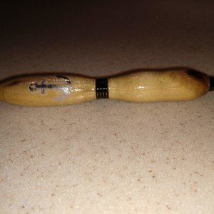 experiment with driftwood and sticker.