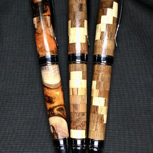 First attempts at making hybrid blanks/segmented blanks for pen kits