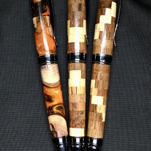 First attempts at making hybrid blanks/segmented blanks for pen kits