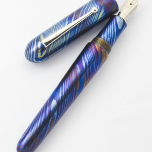 Mokume Titanium Zirconium Fountain Pen.JPG