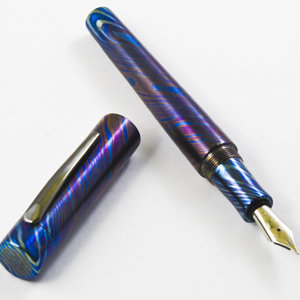 MokuTi Titanium Zirconium Damascus Fountain Pen20191225_004_1.JPG