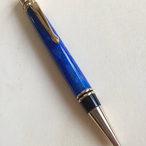 Executive in blue crush acrylic