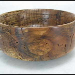 wormy, spalted oak bowl.