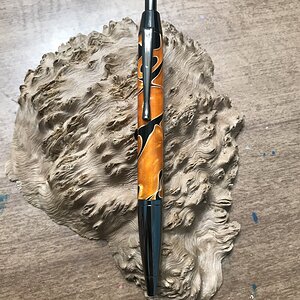 Lava Bright Classic blank on a Devin Gun Metal Click Pen