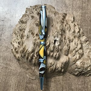 Acrylic on a Satin Slimline Twist Pen