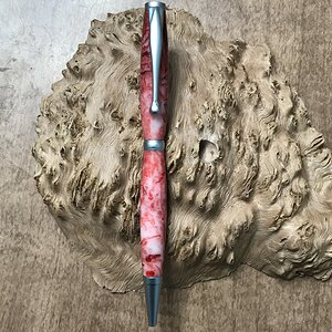 Acrylic on a Satin Slimline Twist Pen