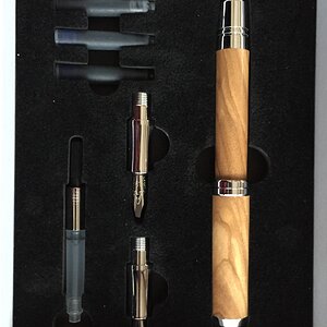 Calligraphy pen kit in olive wood