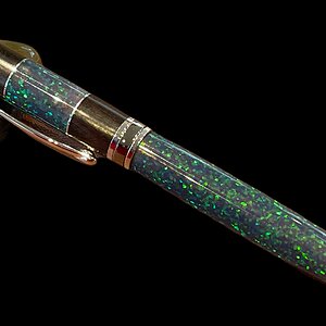 Opal and African Blackwood fountain pen