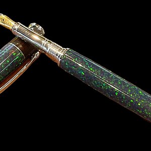 Opal and African Blackwood fountain pen