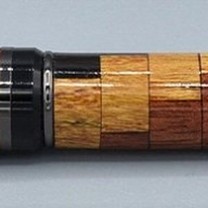Cigar pen. Mulberry, Wenge, Bloodwood, CA finish.jpg