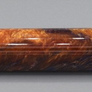 Blade click pen in black, red, Aztec gold resin B1D.jpg