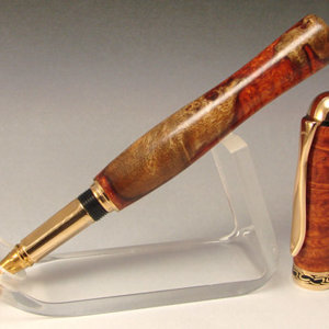 Sedona Closed end Ti Gold Amboyna Burl