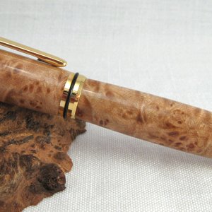 Maple Burl baron rollerball pen