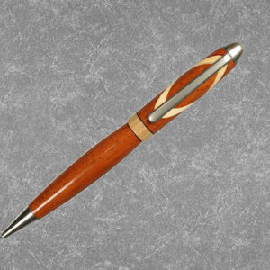 Satin Nickle European in Mahogany