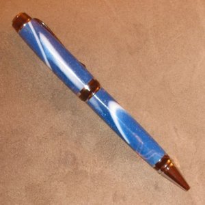 blue pr with white chips