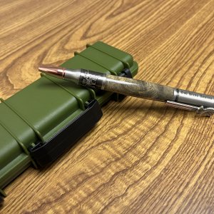 Bolt Action Buckeye Burl Pen w/ Rifle Case