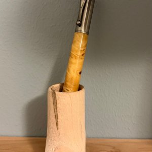 Eco Zen Fountain Pen w/ Blonde Buckey Burl
