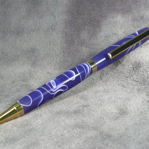Pen 12 - Acrylic Blue/White Swirl