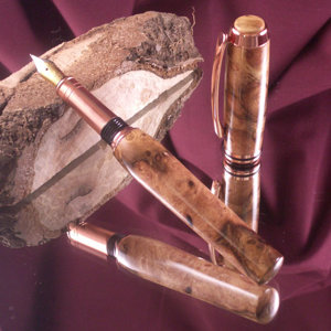 Afzelia Burl Closed end With Finial