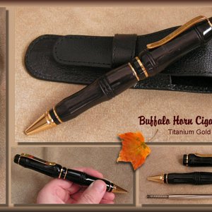 Buffalo Horn Fat Cigar Pen