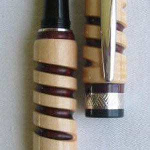 Hand Cut Spiral 2 Layer Fountain Pen