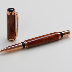 Baron with copper finish and amboyna burl