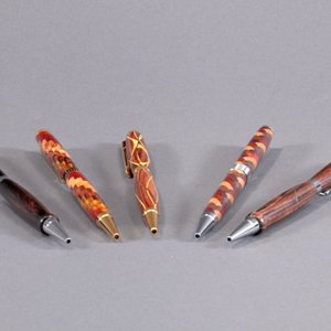 Collection of segmented and inlay pens