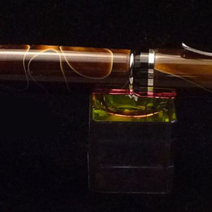 Brown and gold acrylic cigar pen