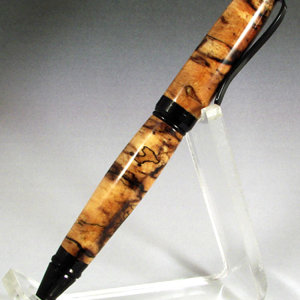 Cigar Black Chrome Cross Cut Spalted Maple Wood Hardener