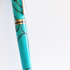 Fat Turquoise acrylic from Satin Nickel Euro kit