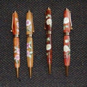 Hand Painted Pens -- Roses