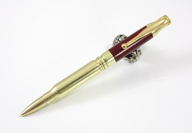 308 Bullet pen with solid brass projectile