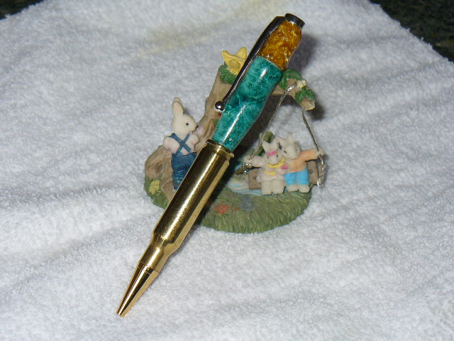 .308 cartridge, box elder, acrylic