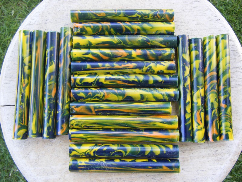 4 color blank, green, blue, orange, yellow