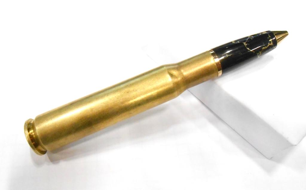 50 Cal in Black with Gold matrix tru-stone.