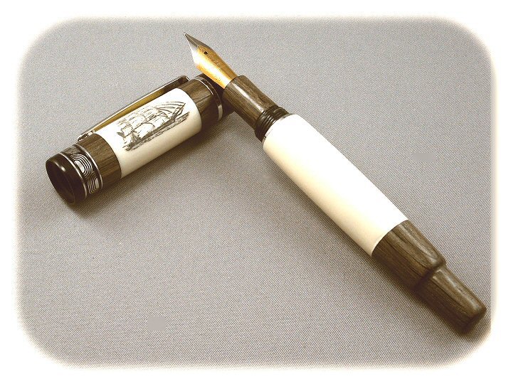 Alt. Ivory/Oak Ligero Fountain Pen