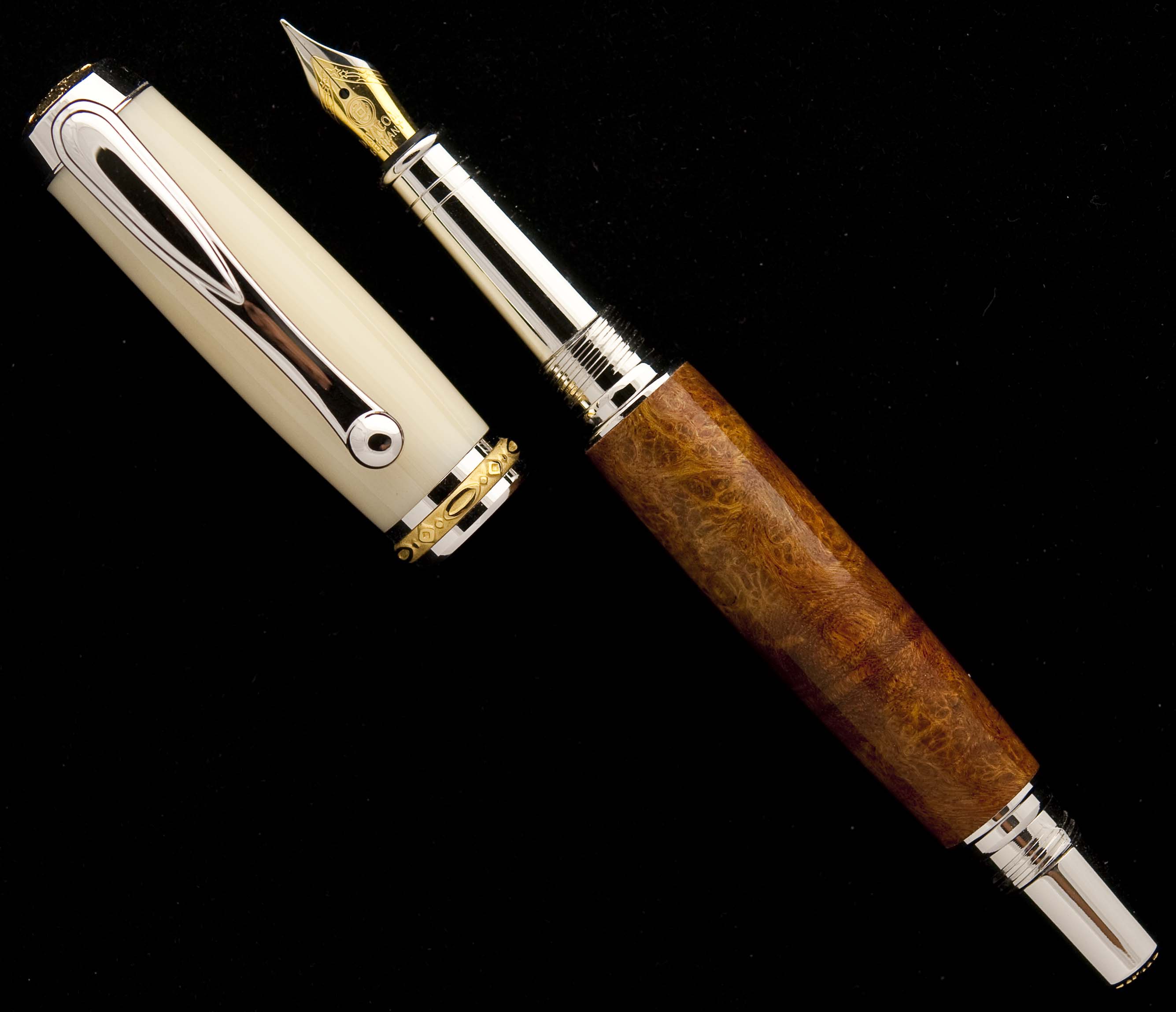 Alternate Ivory and Logwood Burl on Jr. Statesman