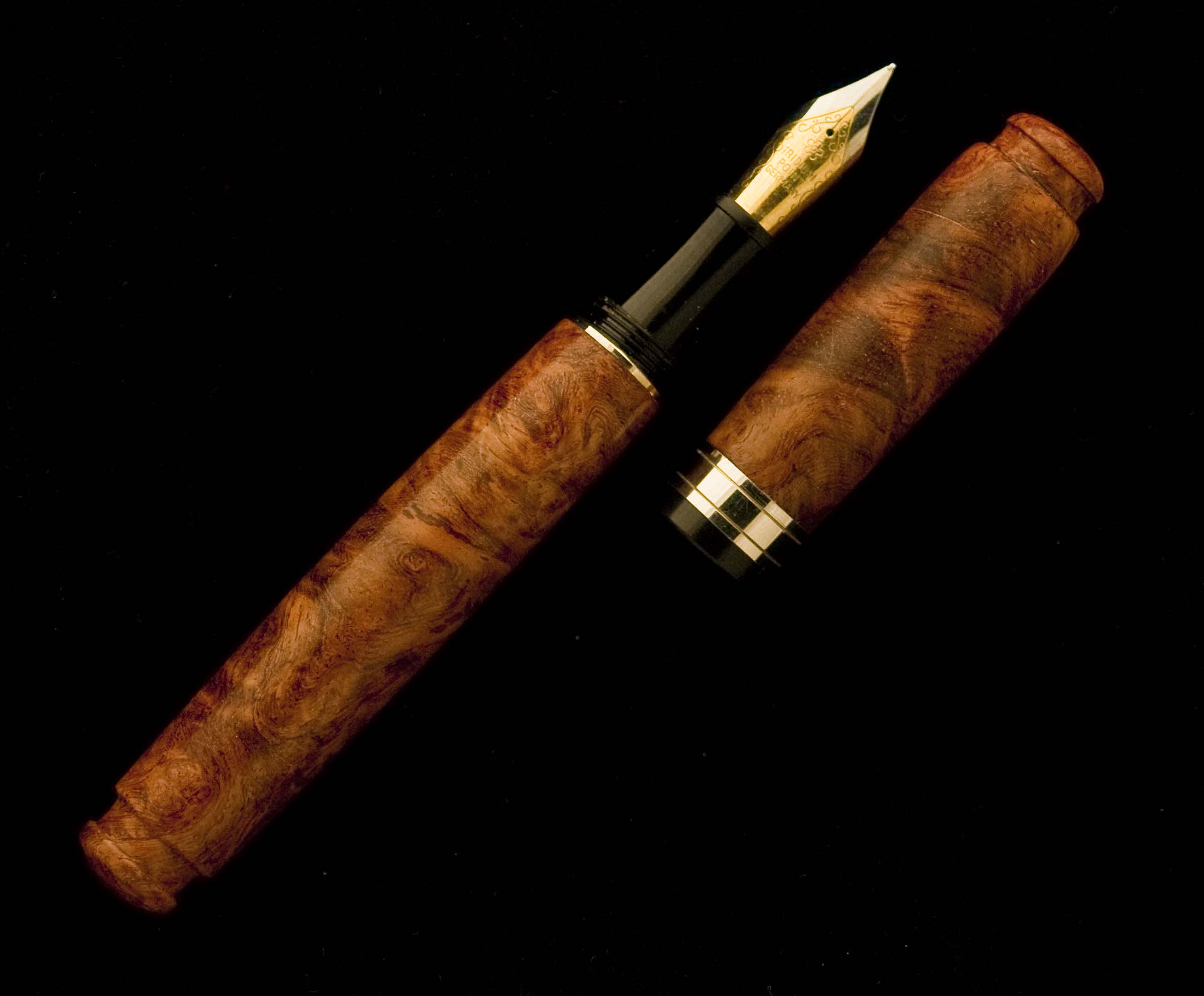 Amboyna Burl Closed Ends Pen