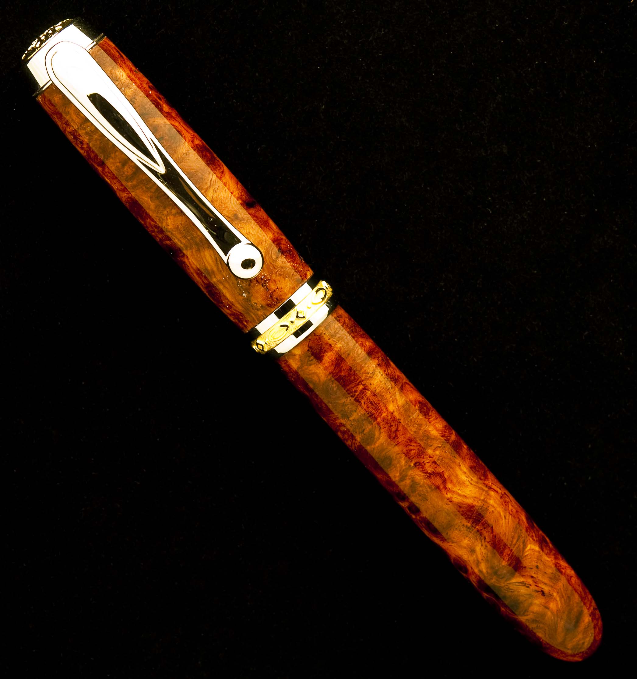 Amboyna Burl Jr Statesman Fountain Pen