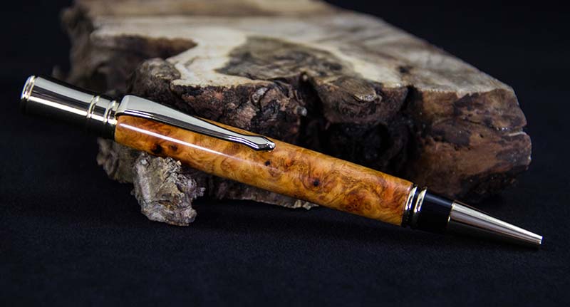 Amboyna Burl on Executive Ballpoint