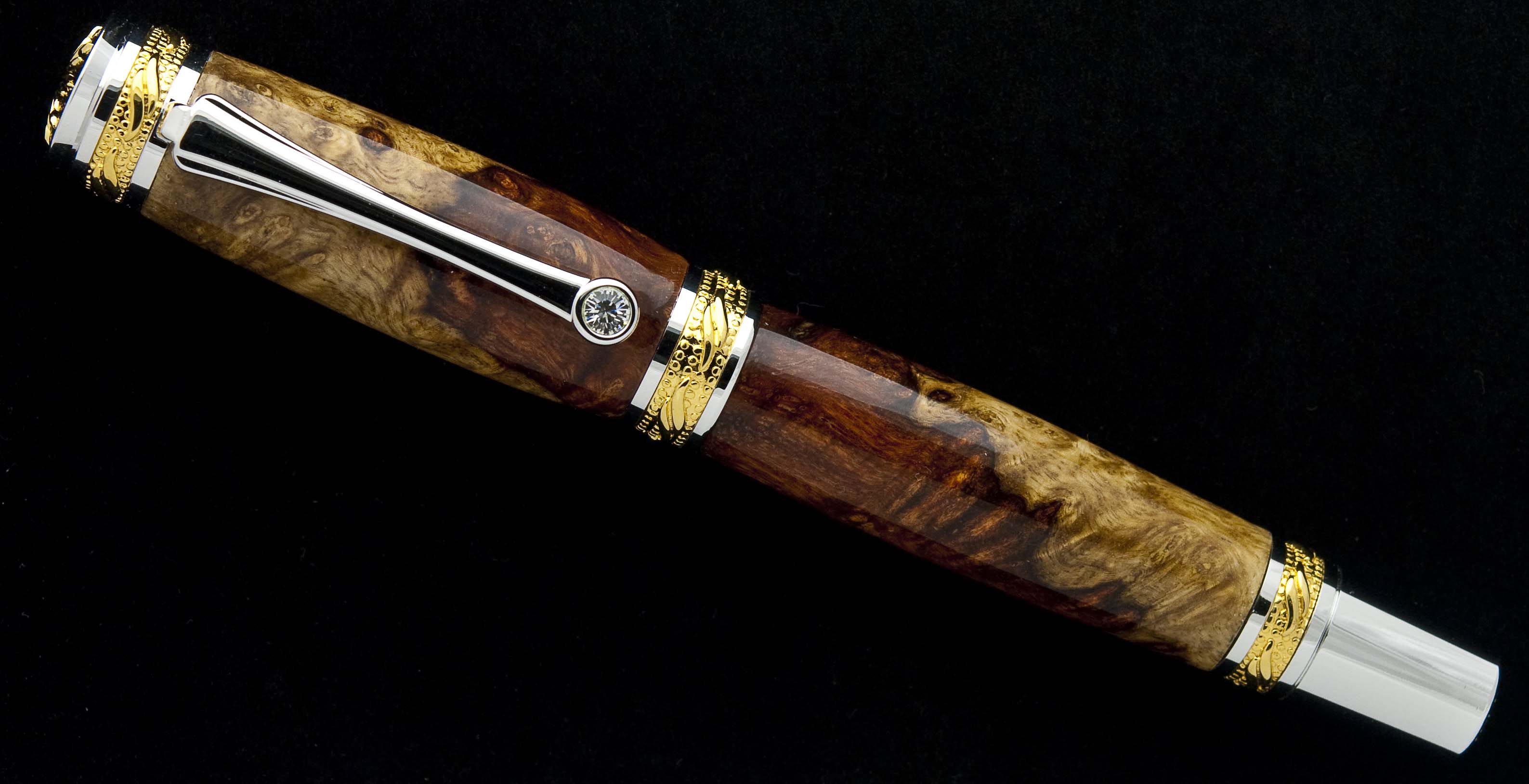 Amboyna Burl with Sapwood Majestic Rollerball