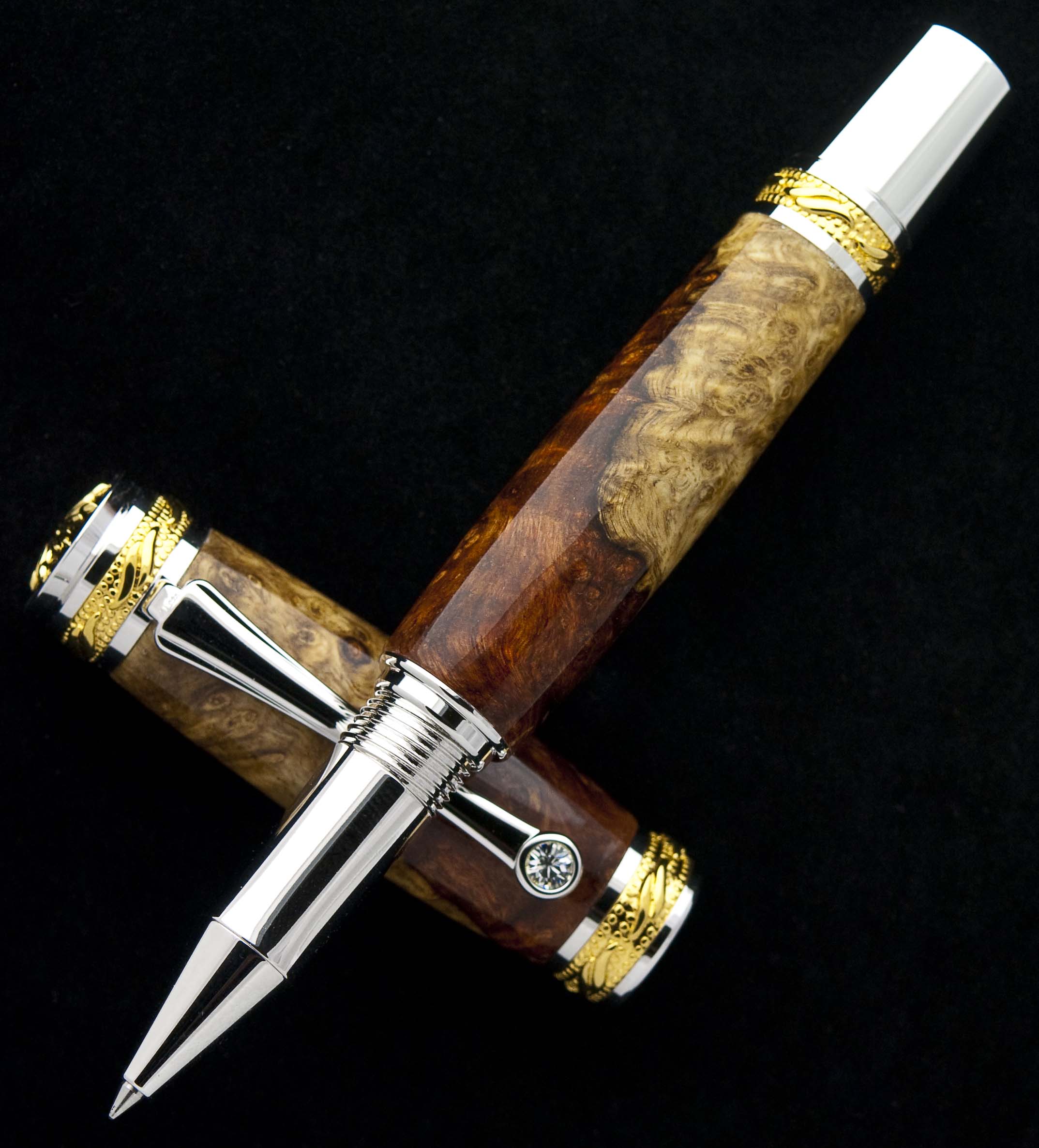 Amboyna Burl with Sapwood Majestic Rollerball