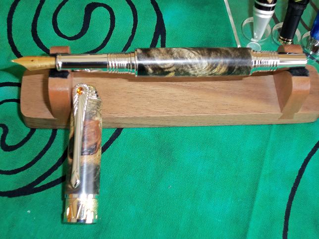 Art Deco FP in Buckeye Burl