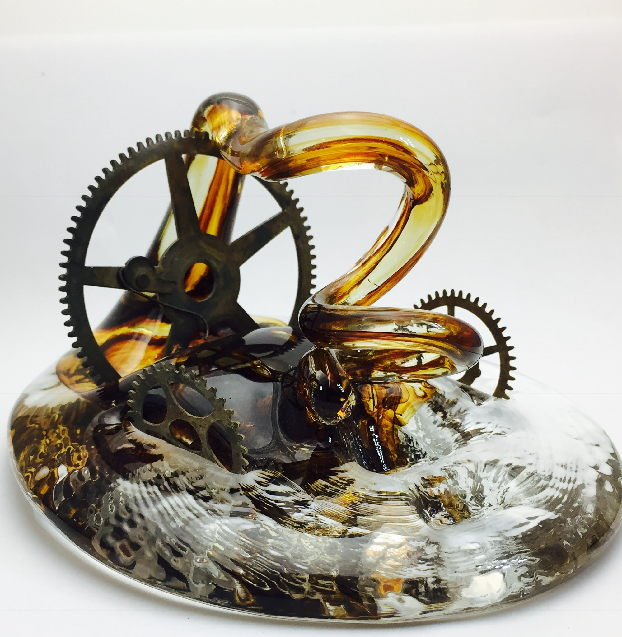 Art Glass (Steampunk) Pen Holder