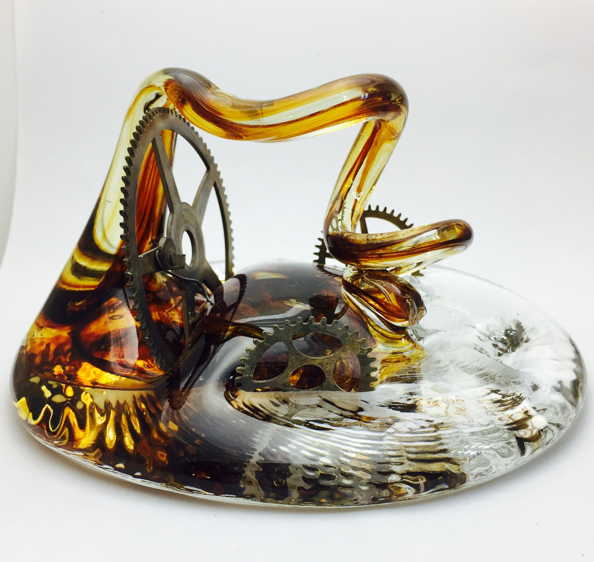 Art Glass (Steampunk) Pen Holder