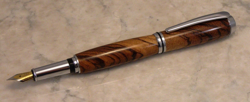 Baron FP Chrome and Cross Cut Hawaiian Zebrawood