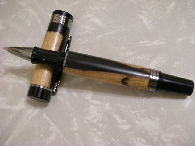 Black and white Ebony El Grande w/ebony band