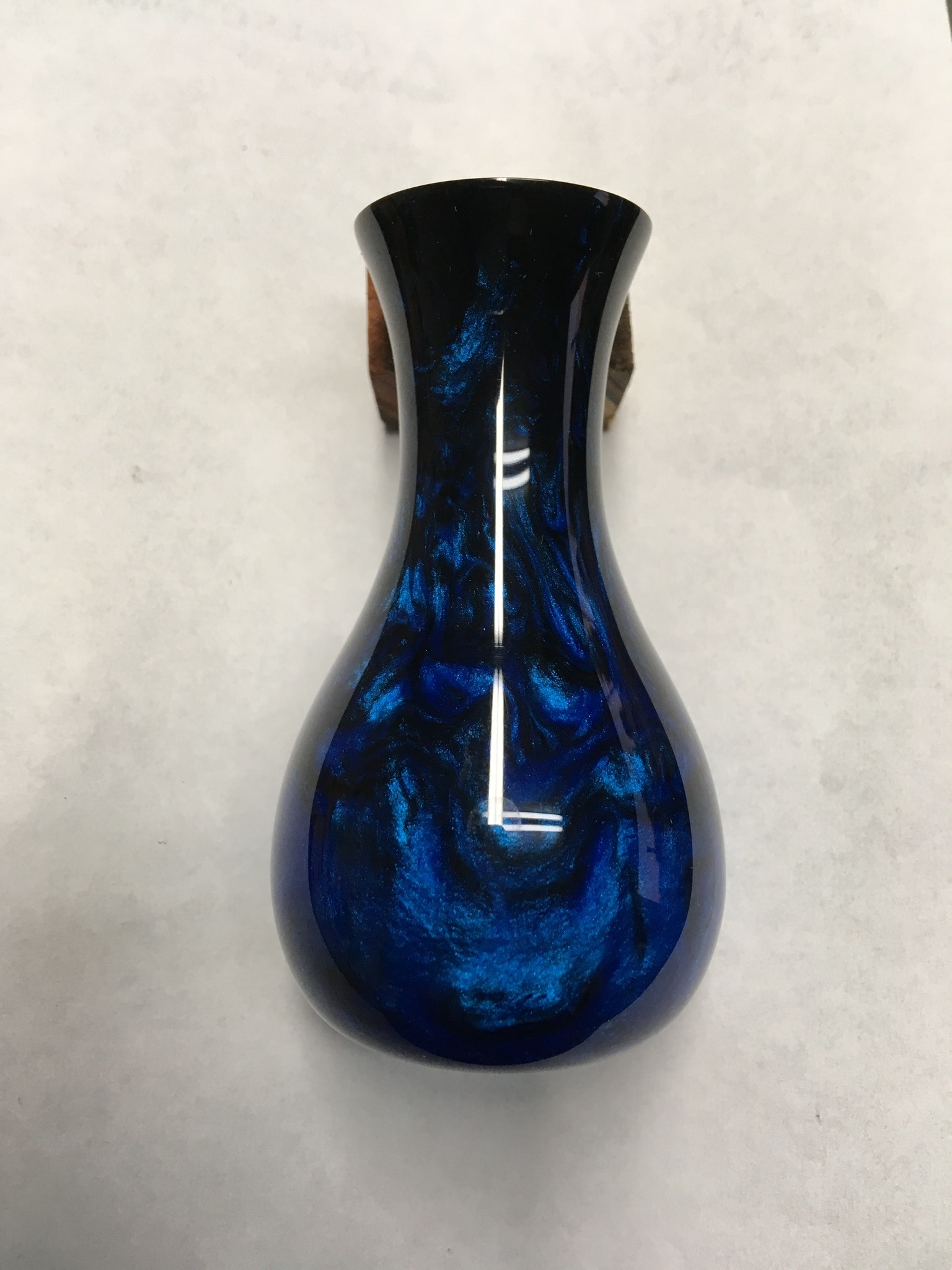 Black & blue mini bud vase