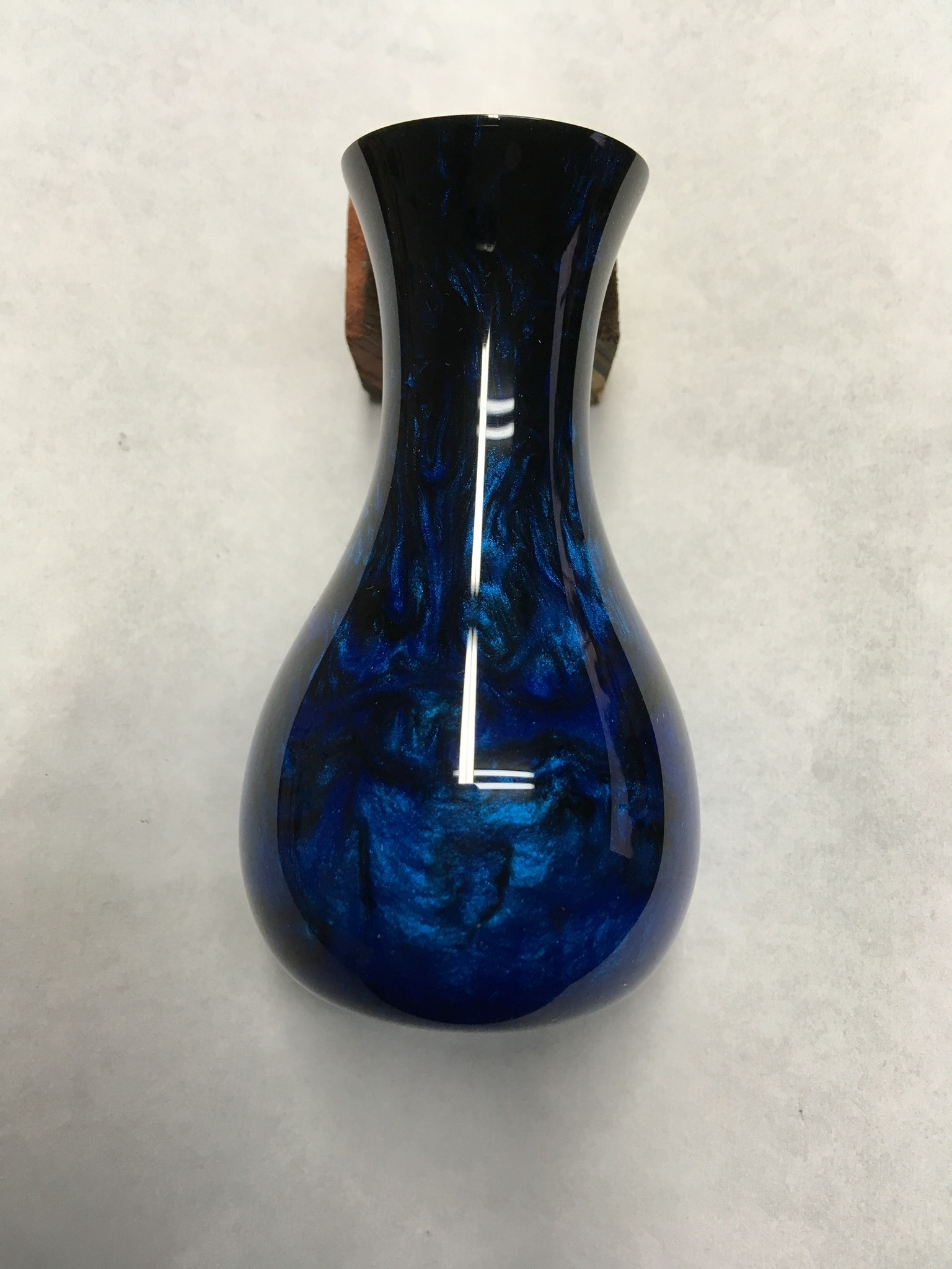 Black & blue mini bud vase