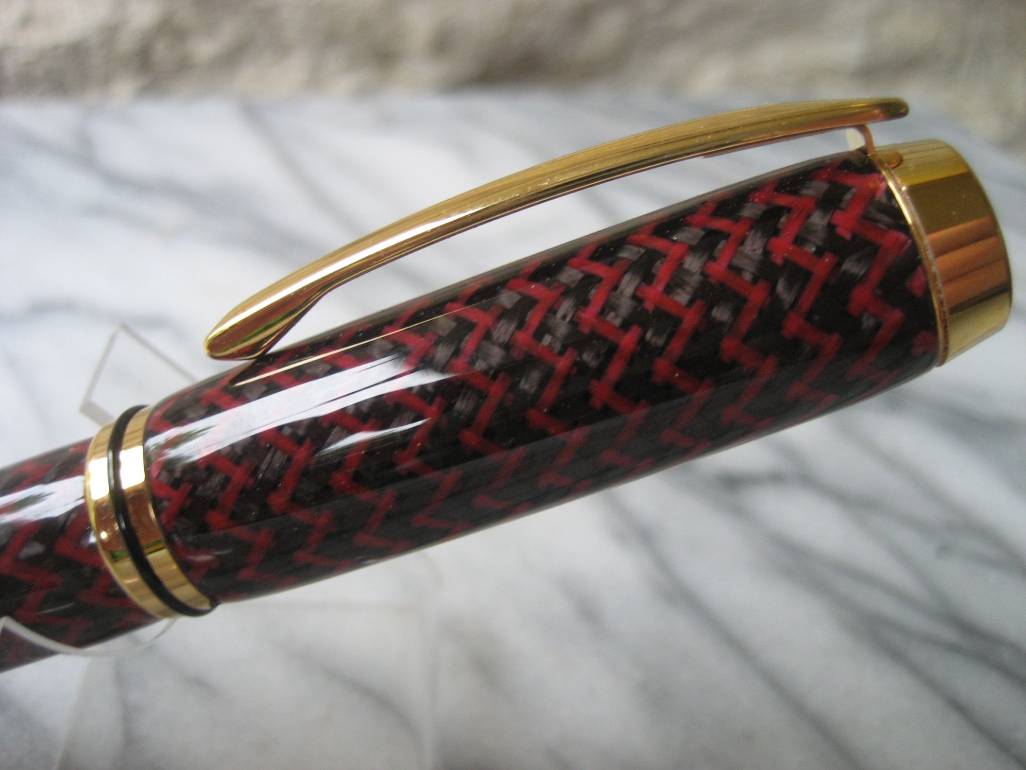 Black/Red Carbon Fiber